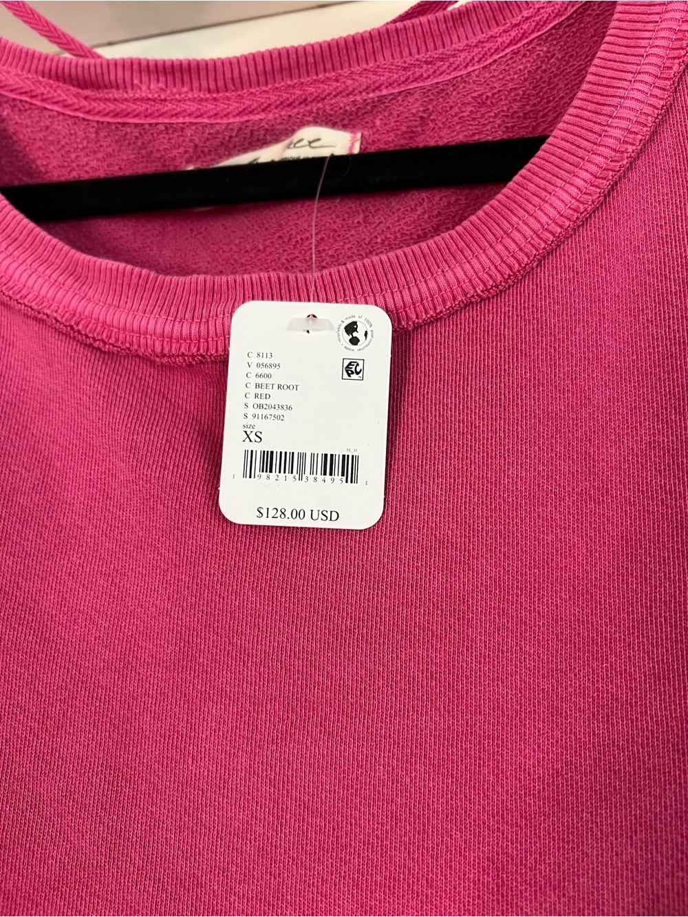Free People We The Free Camden Maxi Sweatshirt in Beetroot Size XS NWT - Picture 3 of 13